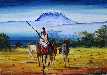 Malak Kilimandjaro Ahead Montagne Peinture à l'huile